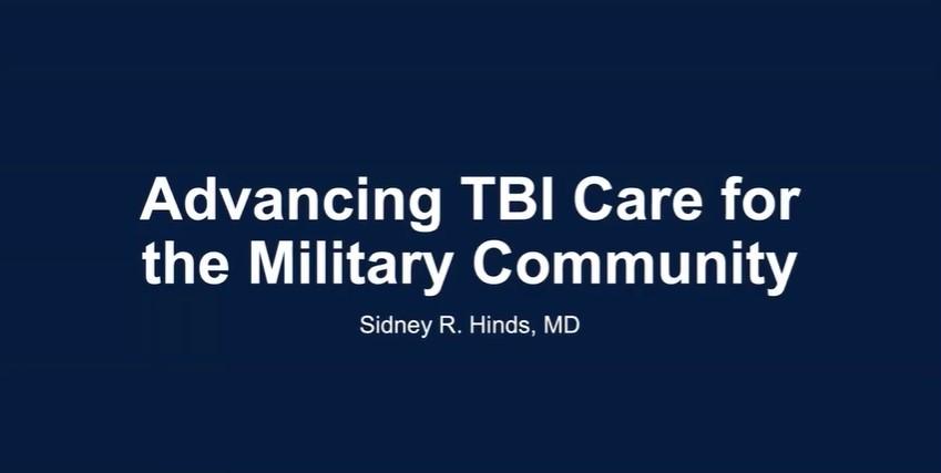 Advancing TBI care for the Military Community webinar