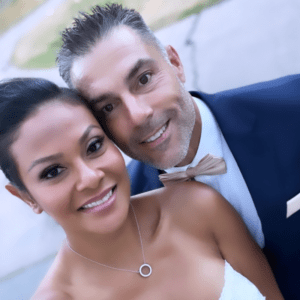 Legacy Donor Tim Zaniboni and his wife Dara on their wedding day