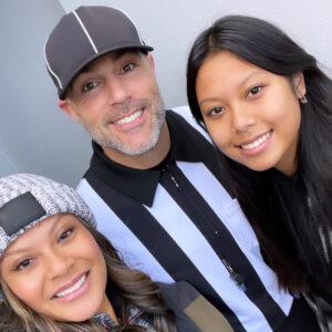 Legacy Donor Tim Zaniboni in his referee uniform with family