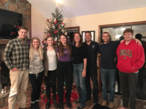 Jim and Caroline Yost with their family during Christmas