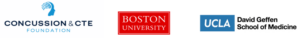 Concussion & CTE, Boston University, DGSOM logos