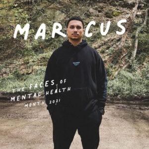 Former college football player Marcus Alston in the forest