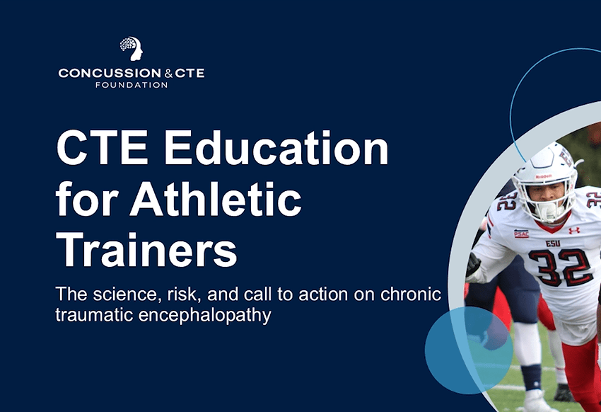 CTE Education for Athletic Trainers webinar with NATA